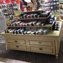 Wooden baked underwear store underwear shelf island display cabinet sock cabinet lacquered double-sided sock display cabinet