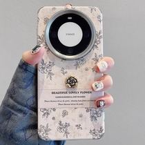 Suitable for Huawei mate60pro mobile phone case small fragrance three-dimensional camellia p50 40 fashion high-end