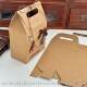 High-looking ins brown thickened kraft paper new solid color packaging material gift box portable gift square