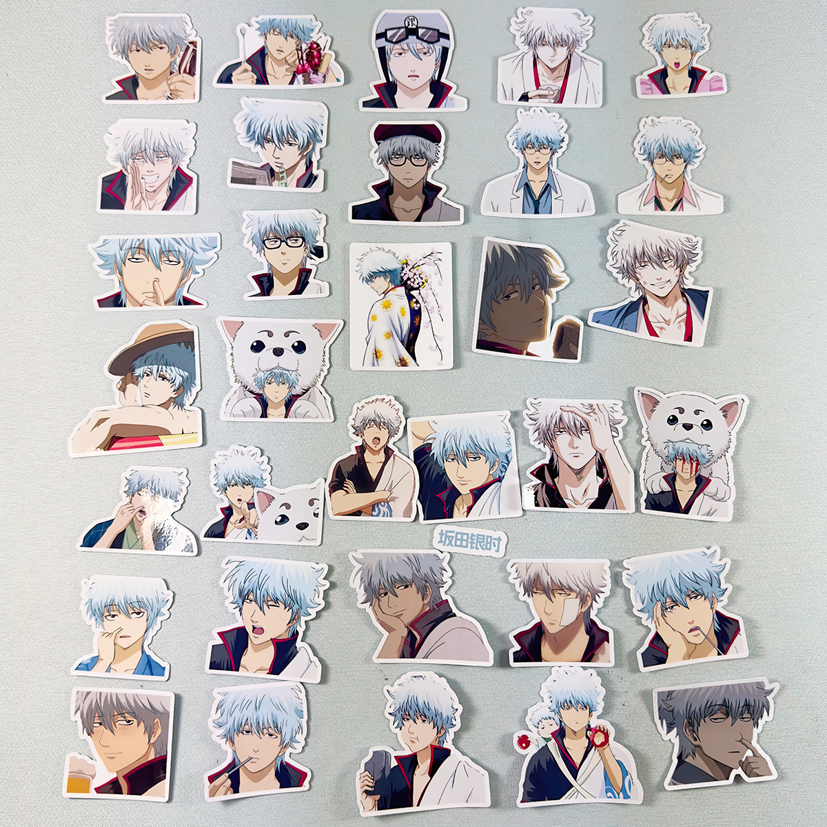 坂田银时高清防水贴纸漫画银魂周边宇宙战斗种族装饰贴手机笔记本：为爱