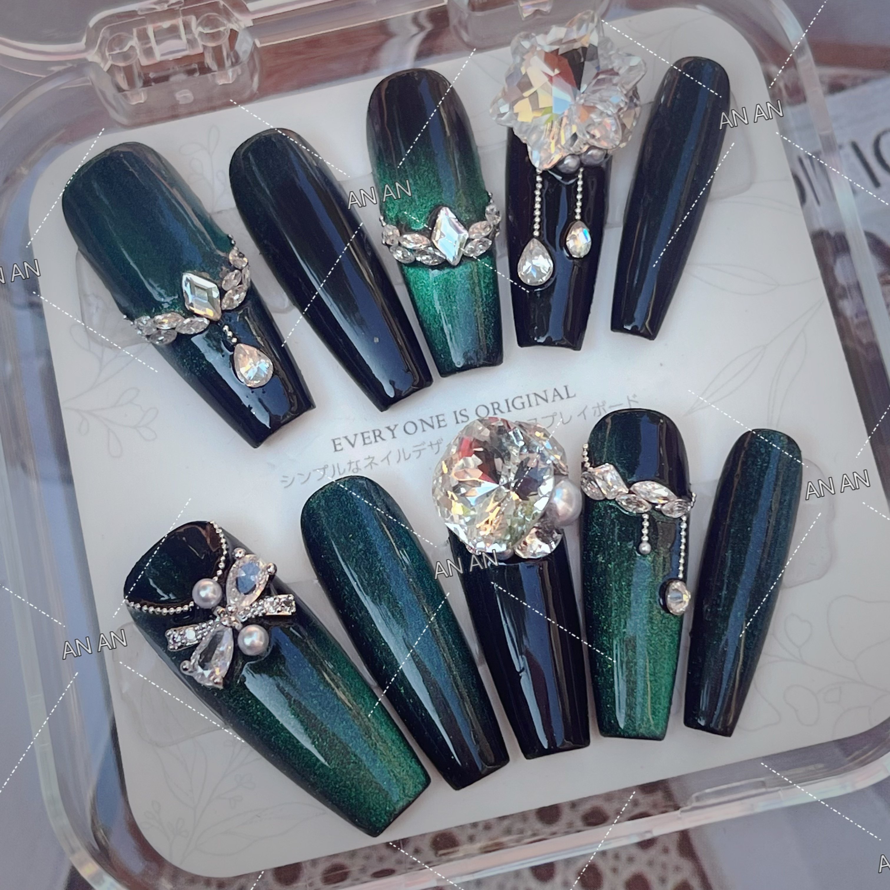 An explicit white cat eye fix a favorite to wear a nail-Taobao