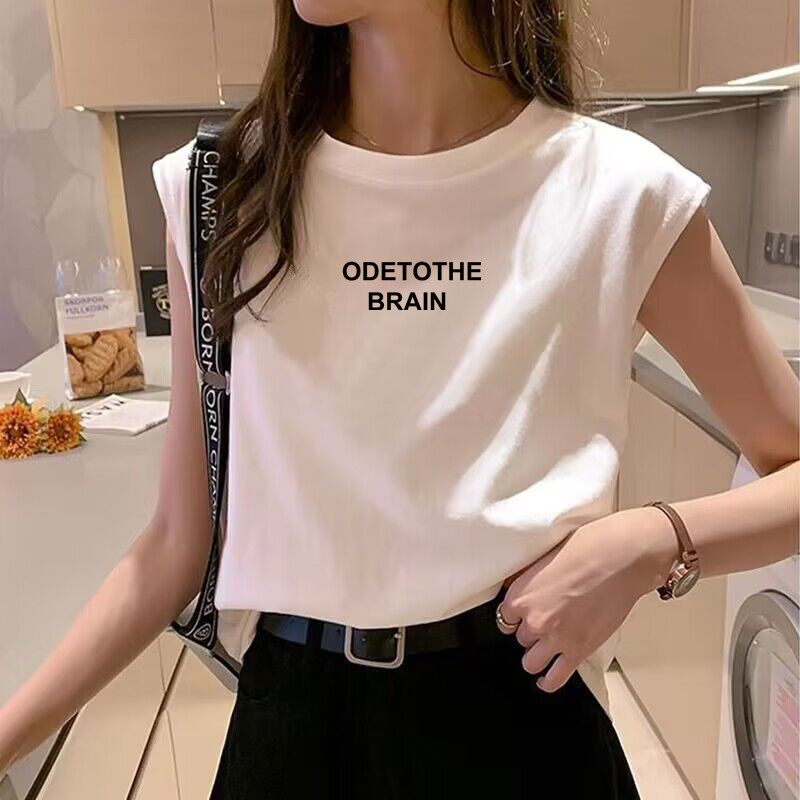 2025 New Style Sleeveless Vest T-Shirt for Women, Summer Outerwear, Pure Cotton, Stylish, Age-Reducing, Inner Layer, Base Shirt, Sleeveless Top