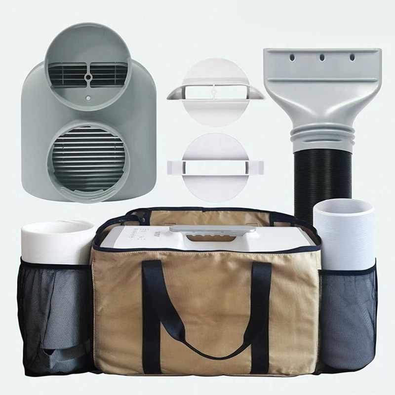 Mobile Air Conditioner Storage Handbag Upgraded with Double-Tube Air Guide Panel Accessories and Heat Exhaust Telescopic Tube