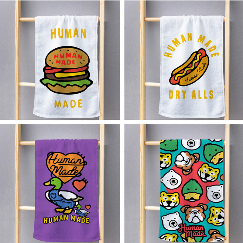 New Trendy Brand Couple Cartoon Household Face Towel, Absorbent, Soft, Sports Fitness Sweat-Absorbing Towel for Men and Women
