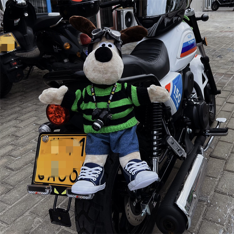 42cm Pilot Dog Plush Toy with Skeleton, Repairable Dog Doll Set, Birthday Gift, in Stock