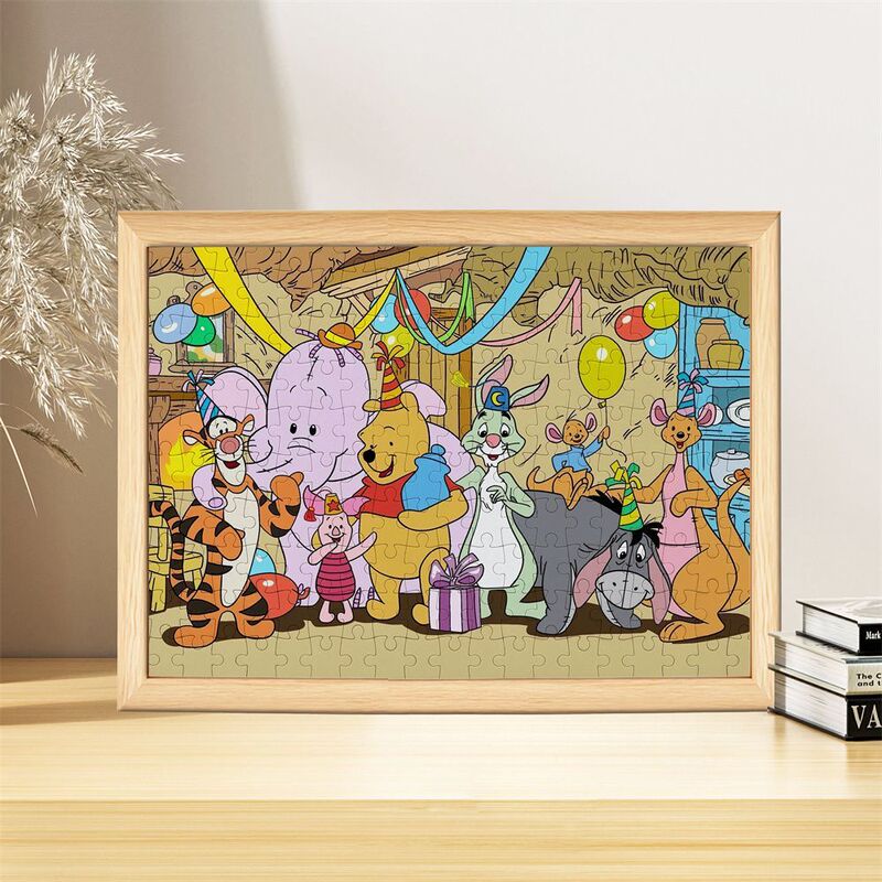 Winnie the Pooh Wooden Puzzle Childhood Cartoon Bedroom Room Decoration Photo Frame Gift for Children