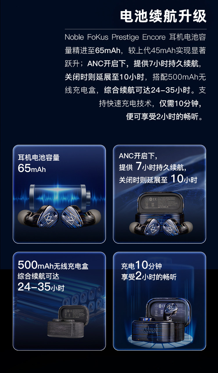 Noble Prestige Encore圈铁平板混合真无线耳机