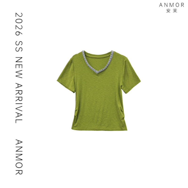 [Exclusive for Corn Fans] Anmor [Moyan Short Sleeve] Fashionable and Versatile Casual Short Sleeve