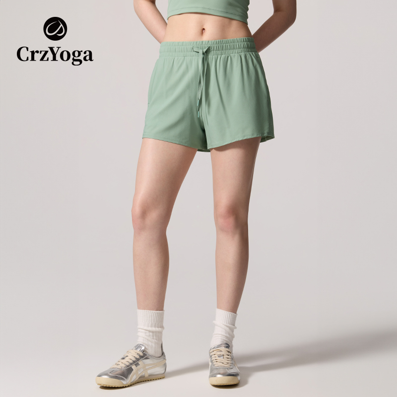 Quick-Drying Running Shorts, Sports Anti-Exposure Fitness Training | Feathery-Fit Soft Crzyoga Quick-Drying Running Shorts, Sports Anti-Exposure Fitness Training | Feathery-Fit Soft Crzyoga