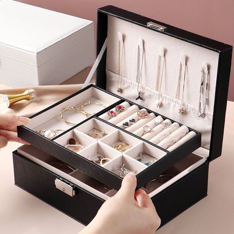 Jewelry Accessories Box Earring Box Necklace Ring Jewelry Box Large Capacity Handpiece Antioxidative Jewelry Box