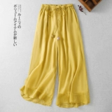 Летние тонкие штаны, юбка для отдыха, китайский стиль, высокая талия