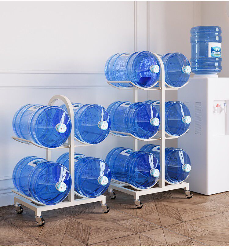Стенд бутилированной воды 桶架可拆卸大桶矿泉水桶纯净水桶架办公室瓶装水储存架滑轮
