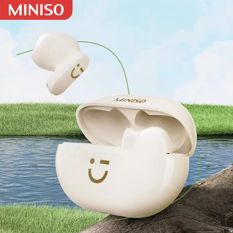 Беспроводные полуподушечки Miniso Mingyin Youpin, Bluetooth наушники полузакрытые, шумоподавление, спортивные, премиум, длительная работа батареи, новые для женщин