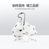 Weld inspection ruler welding foot ruler simple weld gauge two-piece gauge right angle weld gauge fillet weld gauge