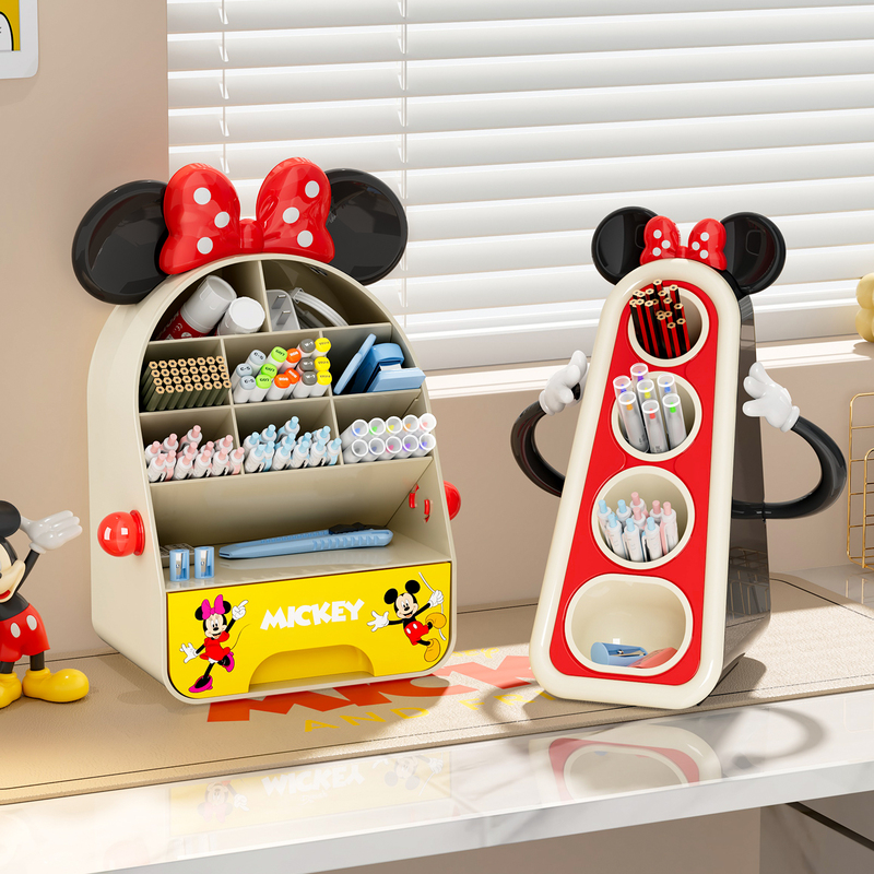 Disney Pen Holder Office Desktop High-End and Stylish Stationery for Girls Cute Multifunctional Cartoon Storage Box Disney Pen Holder Office Desktop High-End and Stylish Stationery for Girls Cute Multifunctional Cartoon Storage Box