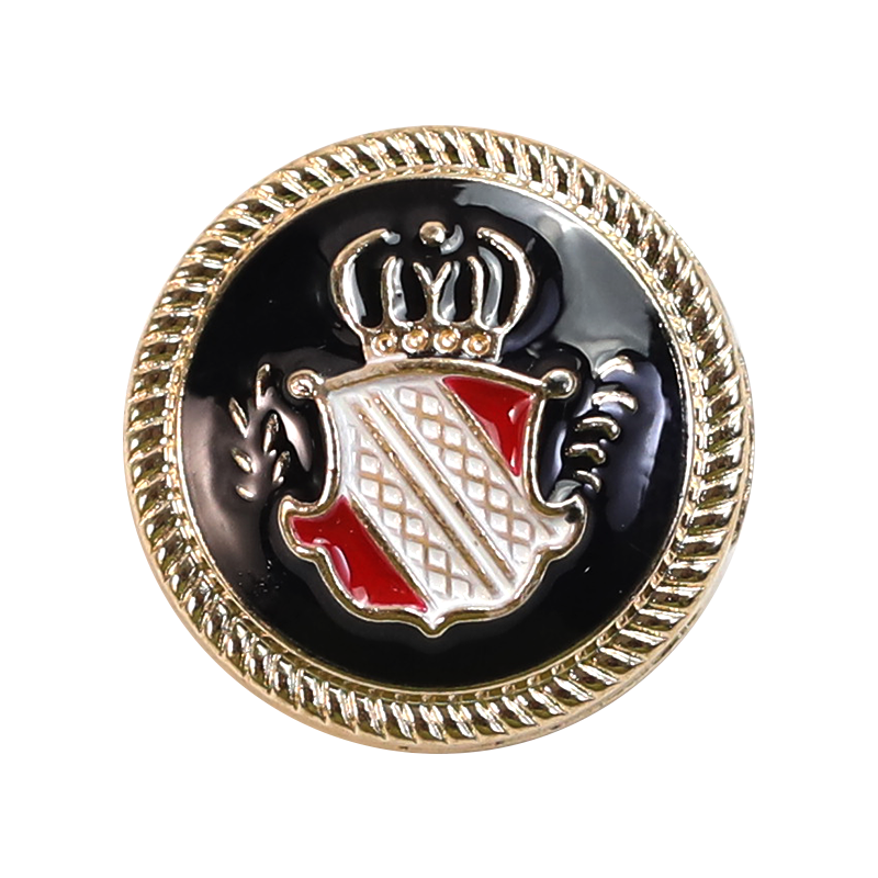 Yiqiao British Style Crown Metal Button Academy