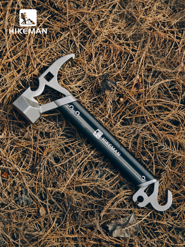 アウトドアキャンプ多機能ツールグラウンドネイルハンマーテントハンマーステンレススチール銅ヘッドハンマー高速ネイルハンマー