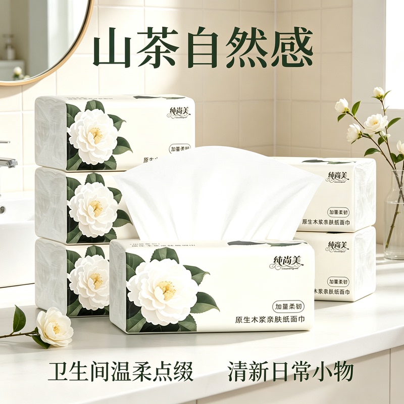 Vintage Floral Style Tissue Box with Camellia Design, Suitable for Home Use, Can Be Placed in Various Settings to Create Ambiance, a Great Item for Desktop Decor Vintage Floral Style Tissue Box with Camellia Design, Suitable for Home Use, Can Be Placed in Various Settings to Create Ambiance, a Great Item for Desktop Decor