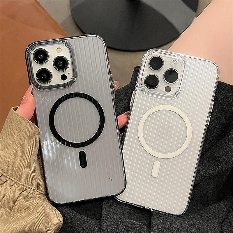 Corrugated Magnetic Ice Fog Phone Case Suitable for iPhone 17E/18Promax, Skin-Feel Matte, Heat Dissipation, Apple 1213141516Plus Semi-Transparent White Ultra-Thin Hard Case, Simple Design for Men, Women, Couples, Students Corrugated Magnetic Ice Fog Phone Case Suitable for iPhone 17E/18Promax, Skin-Feel Matte, Heat Dissipation, Apple 1213141516Plus Semi-Transparent White Ultra-Thin Hard Case, Simple Design for Men, Women, Couples, Students