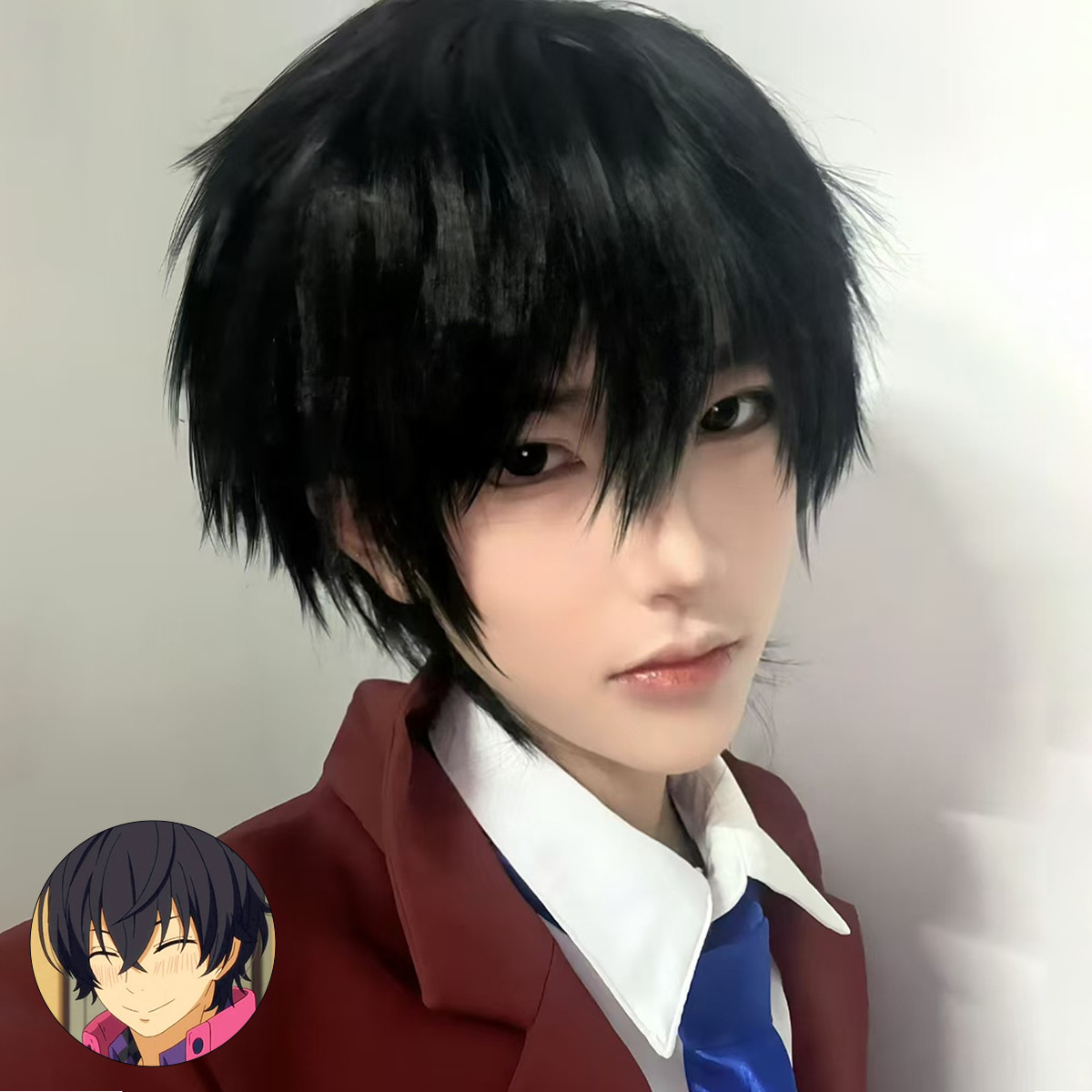 假发cos吉田春短直发动漫少年感长刘海怀旧番邻怪万用学生全头套_COSPLAY配件_淘宝游戏网