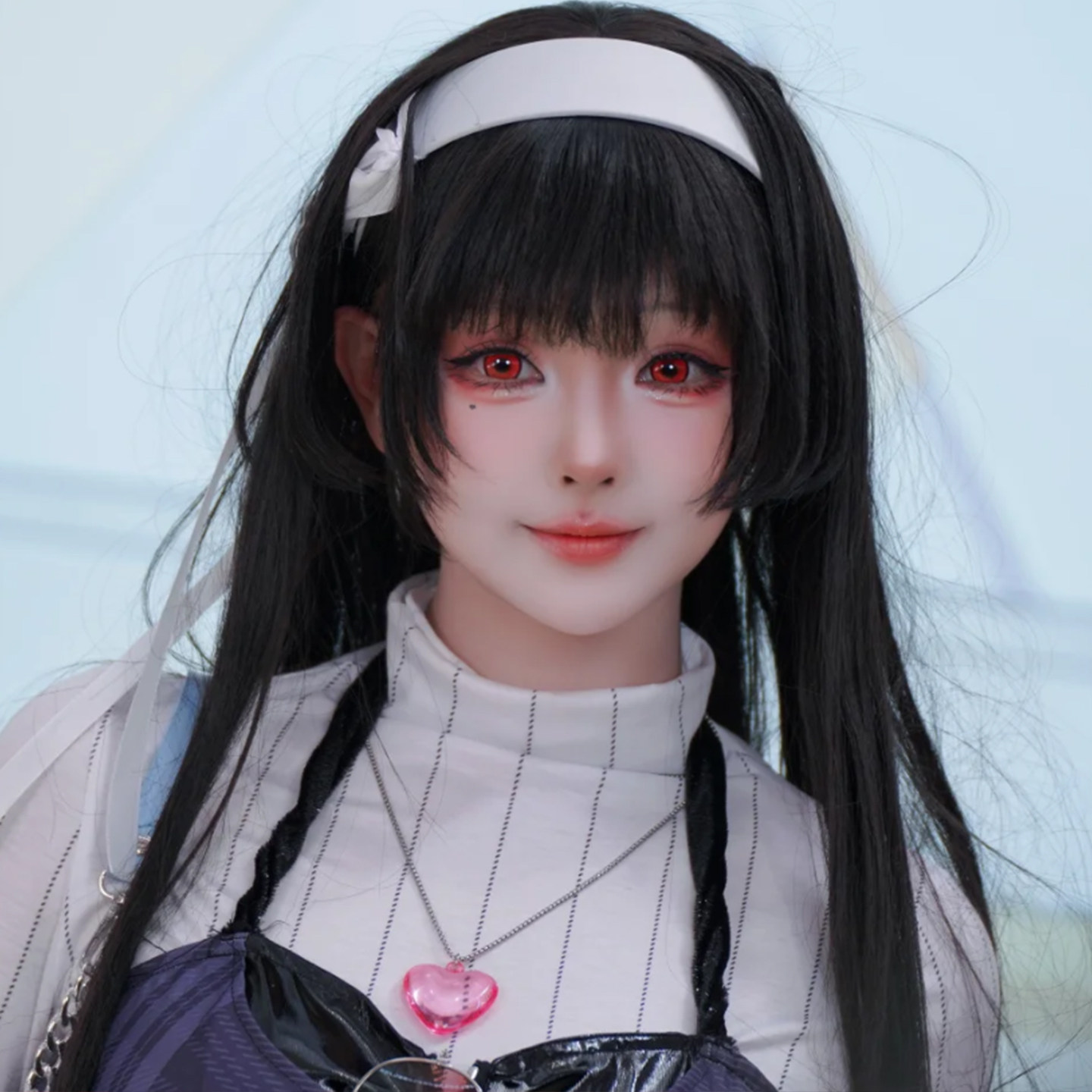 鸣潮千咲cos假毛女日系自然长刘海仿真头皮黑长直发全头套_COSPLAY配件_淘宝游戏网