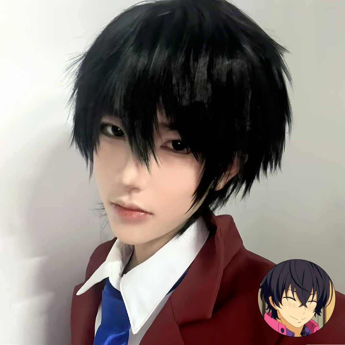 假发cos吉田春短直发动漫少年感长刘海怀旧番邻怪万用学生全头套_COSPLAY配件_淘宝游戏网