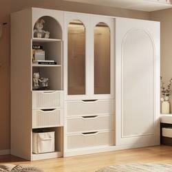 Wardrobe 2025 New arrival Best Selling Cream Style For Home Bedroom Small Apartment Accessible Luxury with sliding door Storage Wardrobe Children's Cabinet