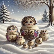 Wooden gift air-dried decoration wood handicraft Russian matryoshka doll 10-layer hand-painted and engraved birthday internet celebrity