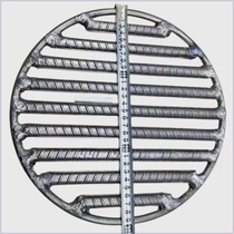 Round grate rebar welded furnace bottom grate 10 mm reinforced grate artificial firewood floor drain accessories