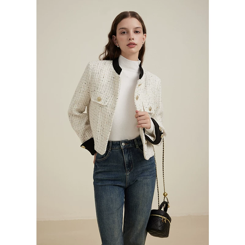 Демисезонная куртка, стиль Chanel, городской стиль, яркий запоминающийся стиль, высококачественный стиль