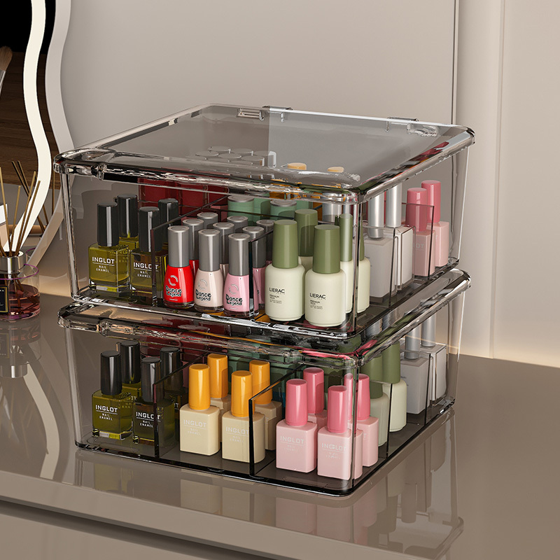 Nail Polish Storage Box, Household Nail Polish Gel, Phototherapy Tape Cover, Dust-Proof Organizer, Manicure Tools, Large-Capacity Storage Box Nail Polish Storage Box, Household Nail Polish Gel, Phototherapy Tape Cover, Dust-Proof Organizer, Manicure Tools, Large-Capacity Storage Box