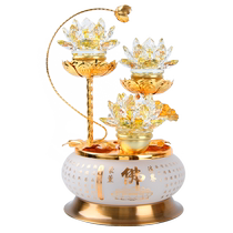 New lotus lamp Bodhisattva lamp home plug-in colorful Buddhist hall lamp Guanyin lamp for Buddha LED ever-bright lamp