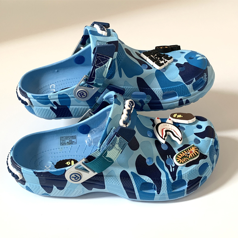 Bape Collaboration Ape Camouflage Beach Shoes, Clogs, Low-Top Casual Velcro Sandals for Men and Women Bape Collaboration Ape Camouflage Beach Shoes, Clogs, Low-Top Casual Velcro Sandals for Men and Women