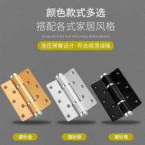 Hydraulic hinge invisible door closing self-closing positioning hinge damping door closer buffer automatic wooden door child hinge