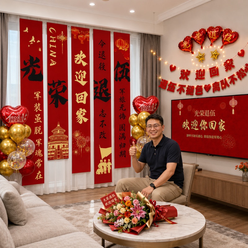 Veteran Homecoming Ceremony Decoration: Living Room Backdrop, Posters, Balloon Decorations, Banners, Surprise Homecoming Atmosphere Balloons Veteran Homecoming Ceremony Decoration: Living Room Backdrop, Posters, Balloon Decorations, Banners, Surprise Homecoming Atmosphere Balloons