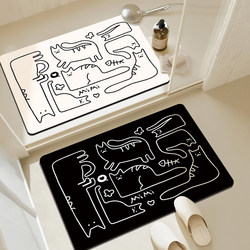 Toilet Floor Mat Bathroom Non Slip Absorbent Toilet Strong Door Toilet Diatom Mud Quick-drying Foot Mat Carpet Bathroom