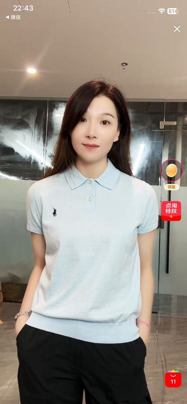 Ultra-Fine Imitation Brand Women's Polo Short-Sleeve Order) Purely Imported Pima Cotton + Cashmere, Soft to the Bone, No Brand