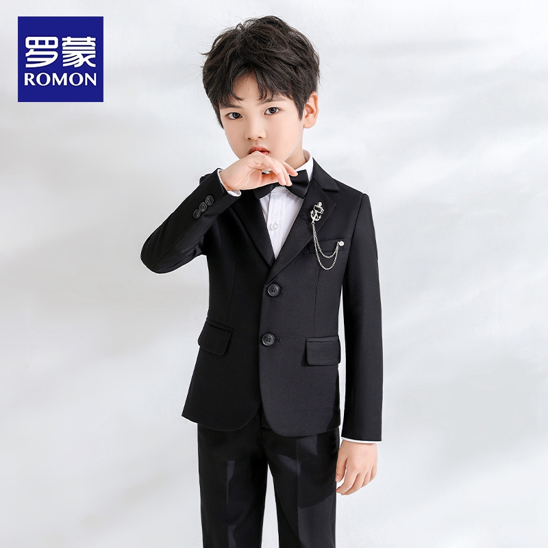 Romon Children's Suit Set for Boys, Flower Boy Host Dress, Piano Performance Outfit, Boys' British-Style Suit Jacket Romon Children's Suit Set for Boys, Flower Boy Host Dress, Piano Performance Outfit, Boys' British-Style Suit Jacket