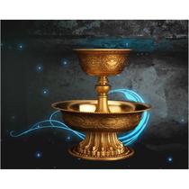 Huibao Pure Copper Dharma Protector Cup Type A Tibetan Double Layer Dharma Protector Cup Eight Auspicious Bronze Buddha Offerings