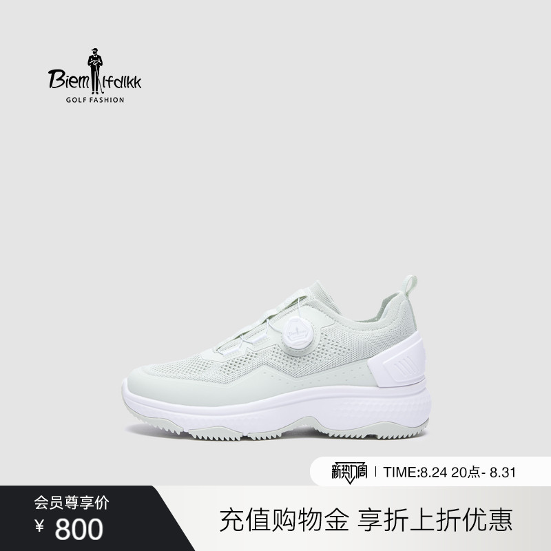 [Comfortable Cushioning] Biyinlefen Women's Golf Shoes with Color-Block Stitching, Wear-Resistant and Non-Slip Golf Sports Shoes
