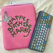 New ***Korean Hot Selling Harry Potter Hagrid Cake Pink Tablet Protective Case Liner Bag
