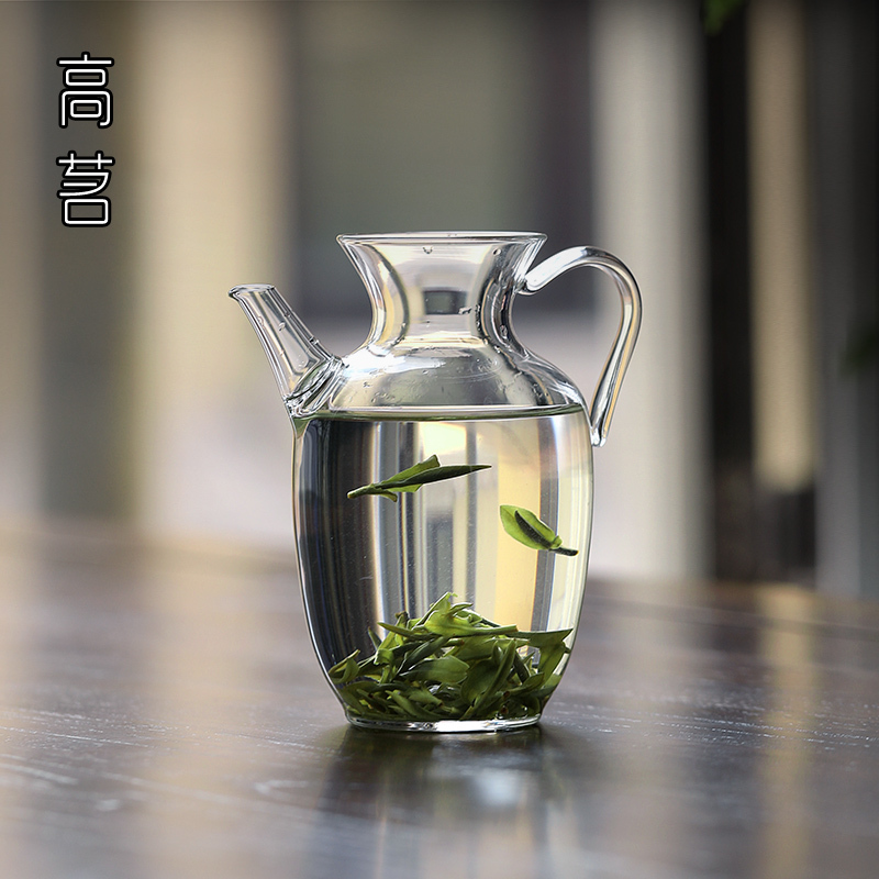 High-Quality Green Tea Brewing Set, Song Dynasty-Style Glass Teapot, Song-Style Teapot, Kung Fu Tea Set for One Person, Small Teapot for Brewing Tea, Household Tea Cup Set