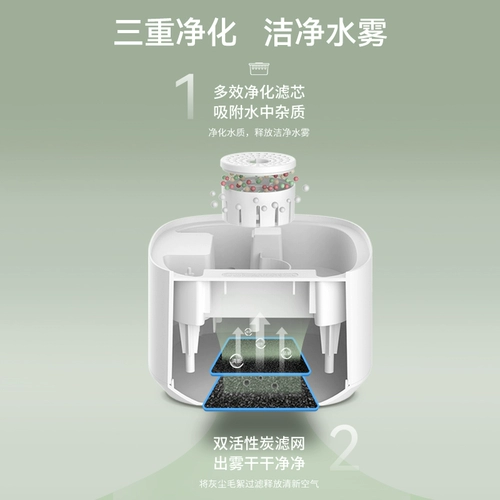 Увлажнитель воздуха Oaks, бесшумный кондиционер для дома, спальни, общежития, большой объем тумана, распылитель воздуха для беременных женщин и младенцев