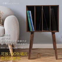 Contenant contenant le plateau de confinement Boîte de protection Treasured Album Wooden Display Nordic Magazine Shelf Solid Wood Record Nostalgia