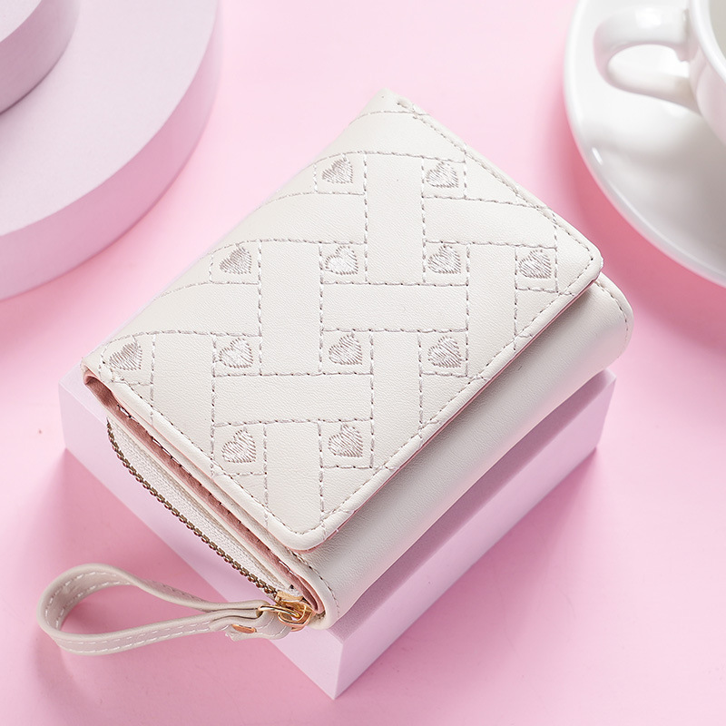 Scarecrow Wallet Women's Short Style Summer New Versatile High-End Embroidery 70% off Card Holder Heart Coin Purse for Women Scarecrow Wallet Women's Short Style Summer New Versatile High-End Embroidery 70% off Card Holder Heart Coin Purse for Women