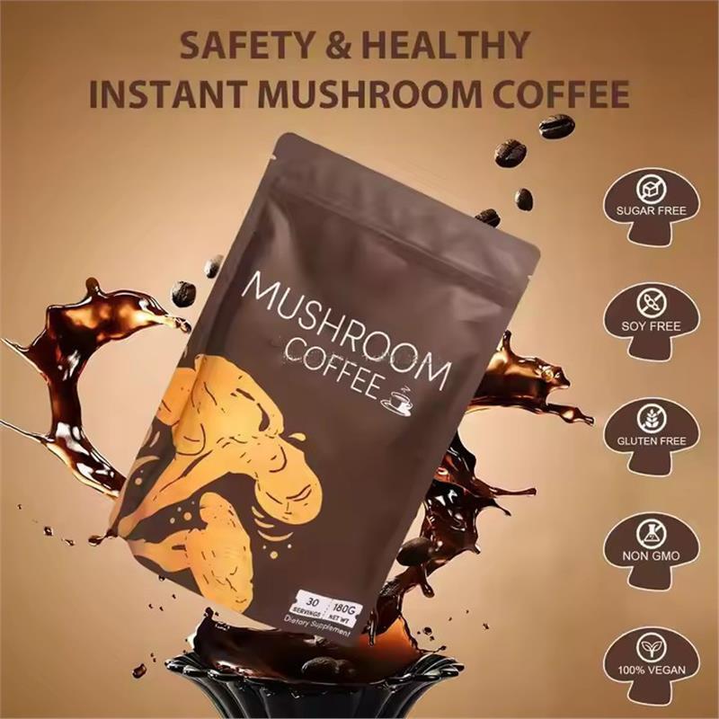 Foreign Trade Mushroom Coffee Powder Mushroom Coffee Three-In-One Instant Coffee Powder Solid Beverage Foreign Trade Mushroom Coffee Powder Mushroom Coffee Three-In-One Instant Coffee Powder Solid Beverage