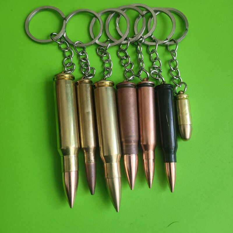 Crafts Bullet Shell Pendant Gift Car Keychain Pendant Military Training Veteran Souvenir