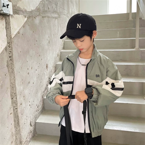 Весенняя детская осенняя куртка для мальчиков, весенний тонкий кардиган, детская одежда, подходит для подростков