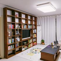 High-end solid wood TV cabinet custom combination whole house custom TV background wall bookshelf storage full wall living room integrated