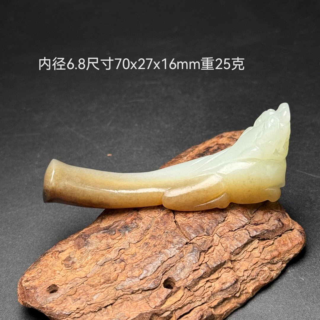 清時代 大型 和田玉 煙嘴 中国古代 喫煙具 玉器 本玉 和田玉 時代物 お守り 古玉老和田和田玉龙头烟嘴有何收藏价值？-烟嘴-淘宝好物网